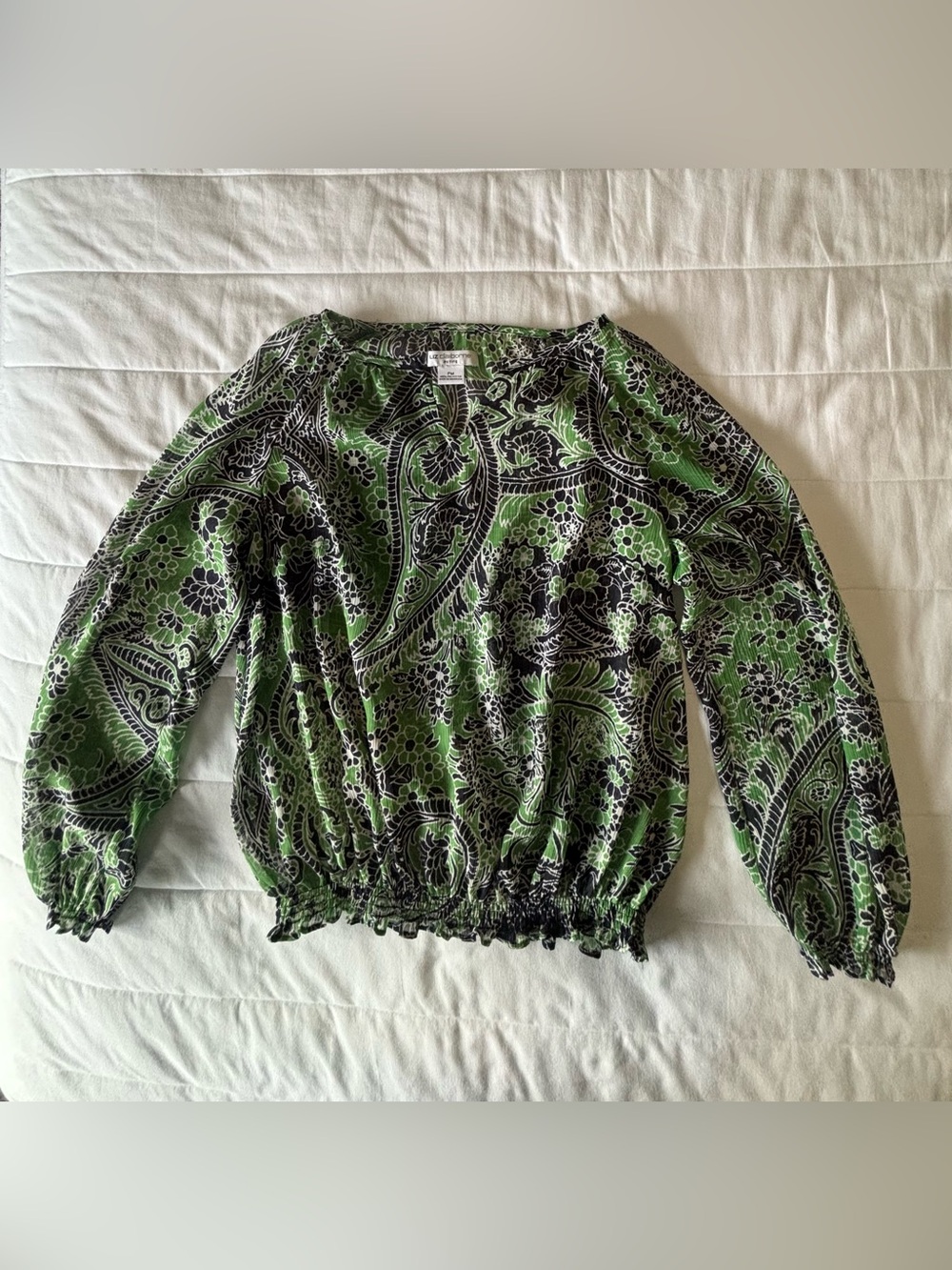 Liz Claiborne Flowy Blouse Med Petite